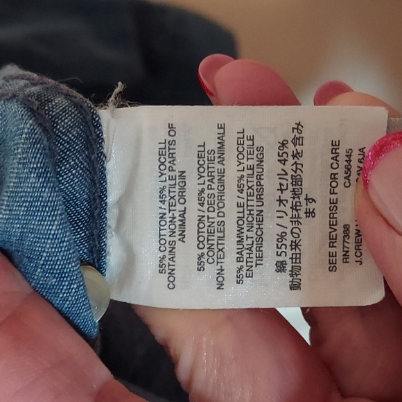 J Crew Chambray Western Style Denim Shirt - Picture 9 of 12